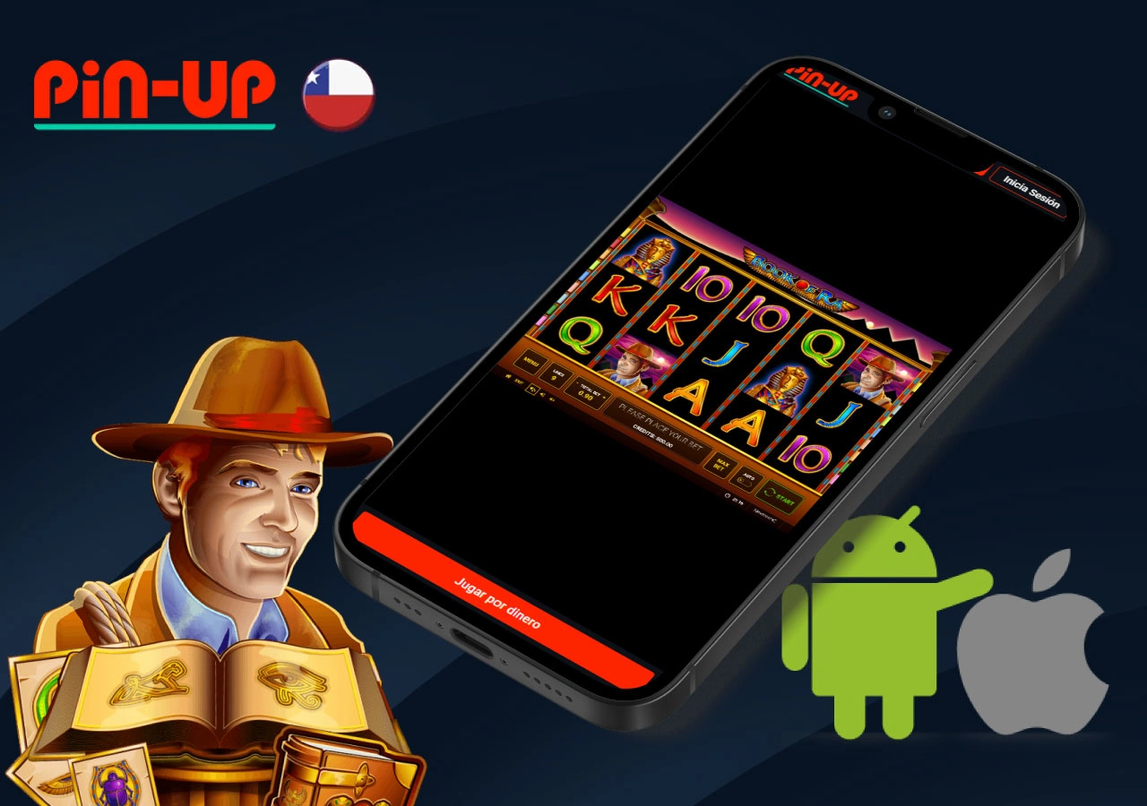 Captura de pantalla del juego Book of Ra desde la pantalla del móvil